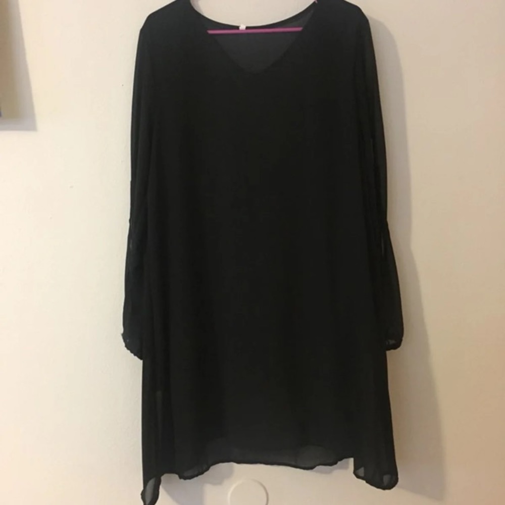 Black sheer dress